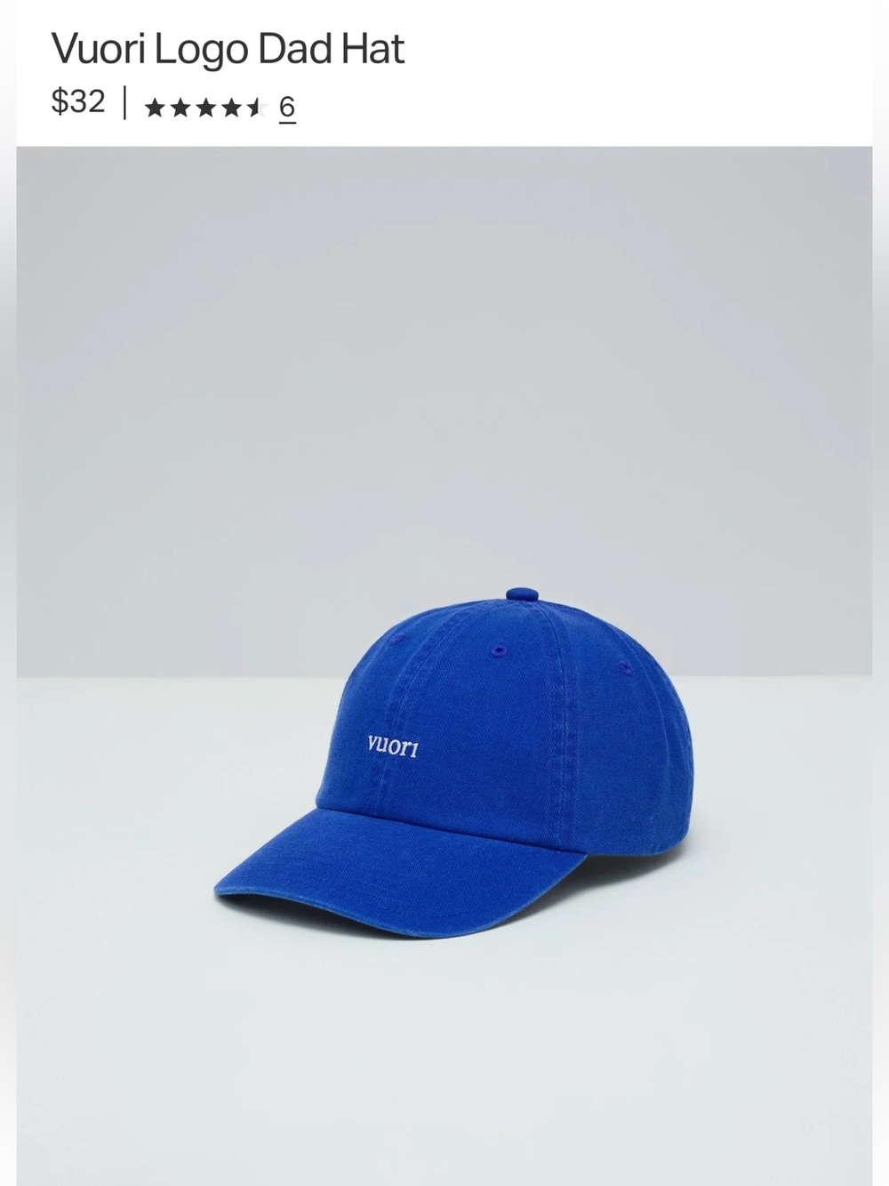 Vuori Royal Blue Logo Dad Hat
